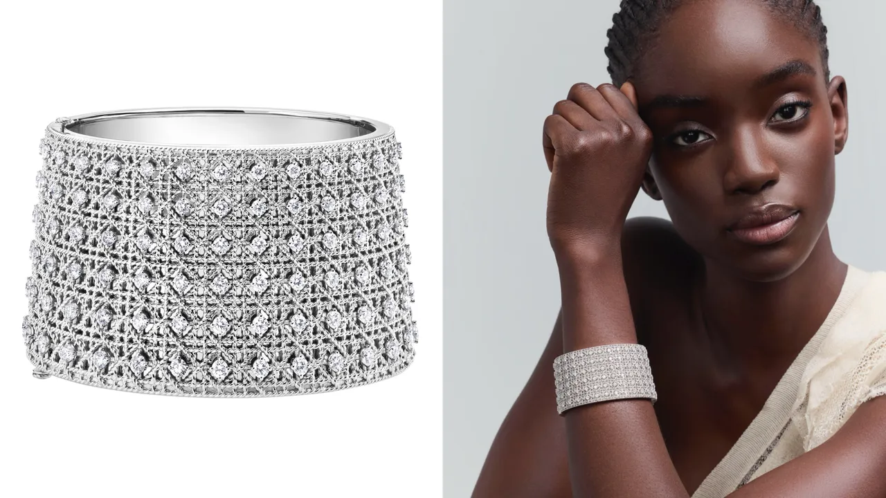 My Dior 18K白金鑽石手環，530萬元。品牌提供