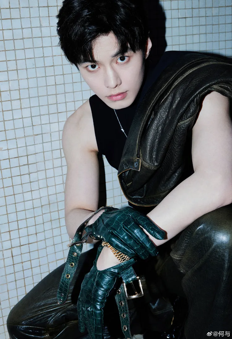 何與被經紀人力捧視為鄧倫接班人。翻攝何與微博