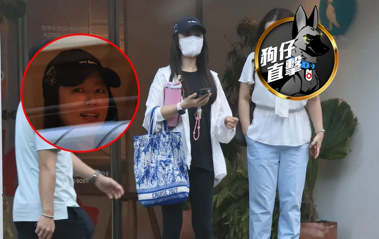 林心如素顏跟陳意涵導演老公許富翔喝下午茶聊新戲。特勤中心攝