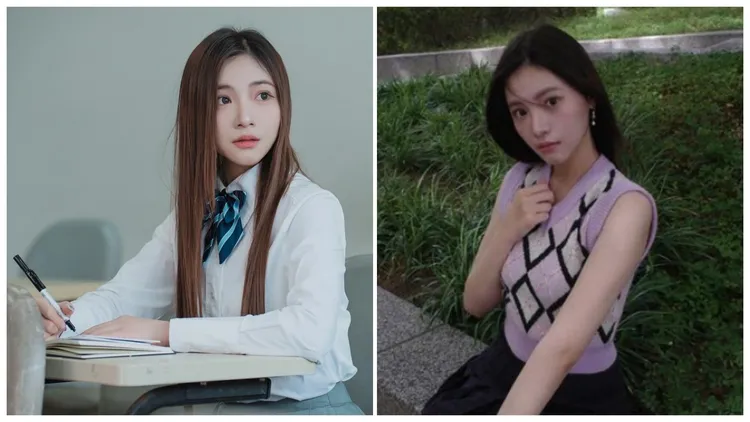 藝人李㼈的20歲女兒李紫嫣，昔日因容貌出眾有「最美星二代」之稱(左圖)，近來卻明顯瘦了(右圖)。翻攝李紫嫣IG