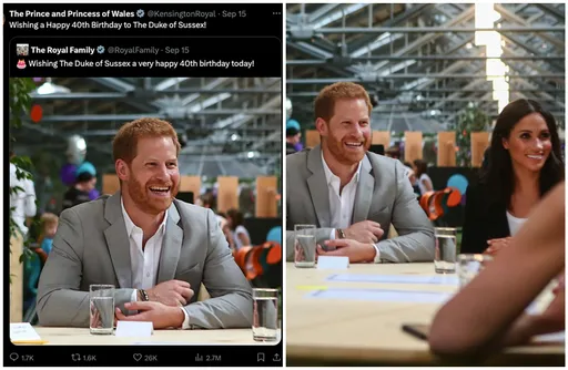 好故意!英皇室「微破冰」祝賀哈利40歲生日 卻動手腳把梅根Crop掉