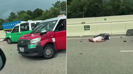 計程車相撞「車道上談判」 2運將都被休旅車衝過來撞死