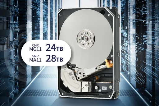 Toshiba 宣布推出CMR 24TB及SMR 28TB硬碟