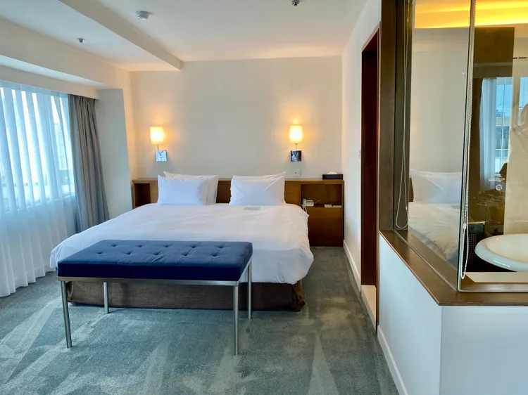 國聯大飯店12月底的跨年煙火房預訂已全數額滿。莊偉祺攝