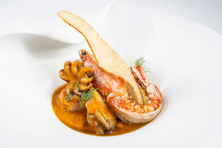 海鮮「時令海鮮 龍蒿 蘿蔔」。業者提供