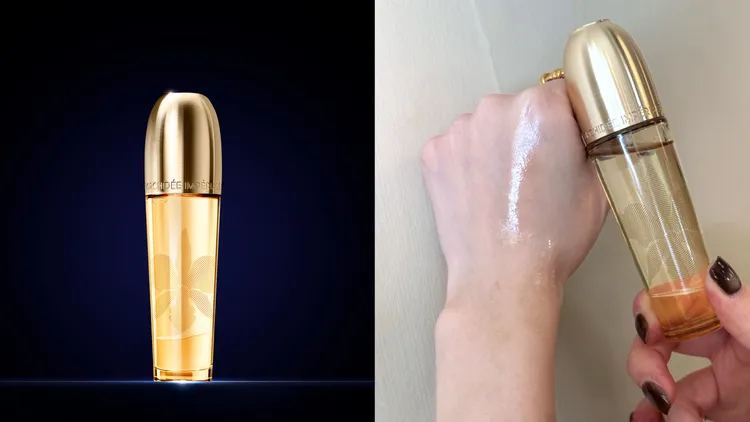 蘭鑽極萃氧生金萃油，30ml／1萬3500元。左圖品牌提供、右圖張家玲攝