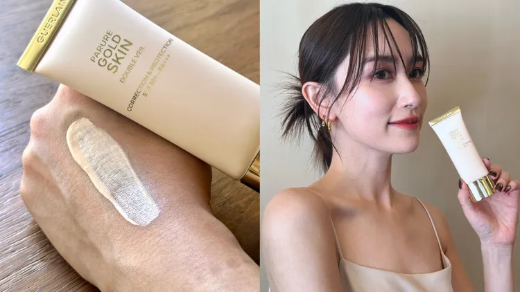  24K純金奢緞光妝前乳，3300元。張家玲攝