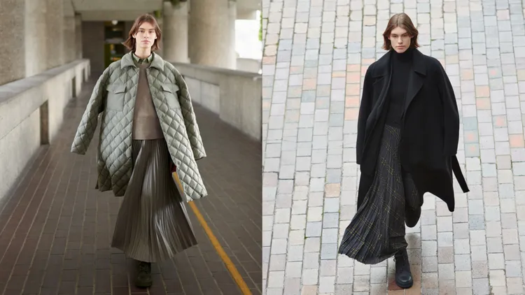 女裝推出不同風格的長版大衣外套。品牌提供
