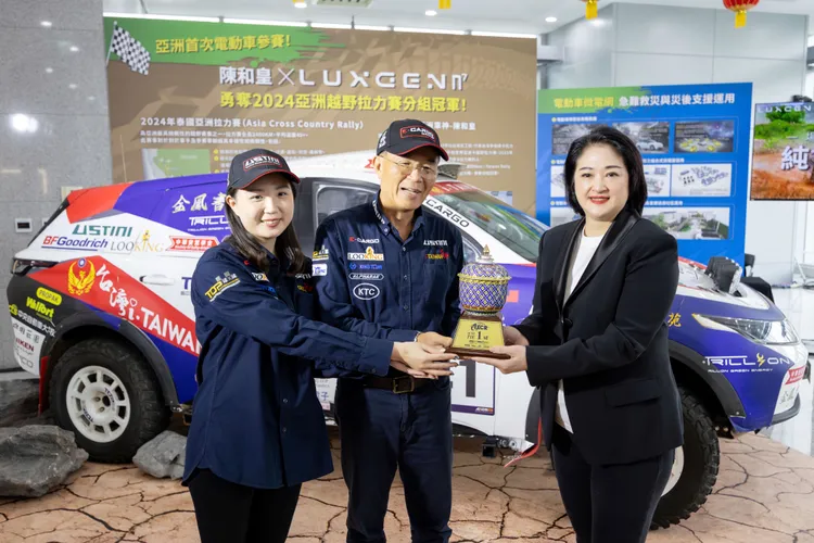 現場嚴陳執行長也特別感謝陳和皇帶著國產電動車LUXGEN n⁷為國爭光。業者提供