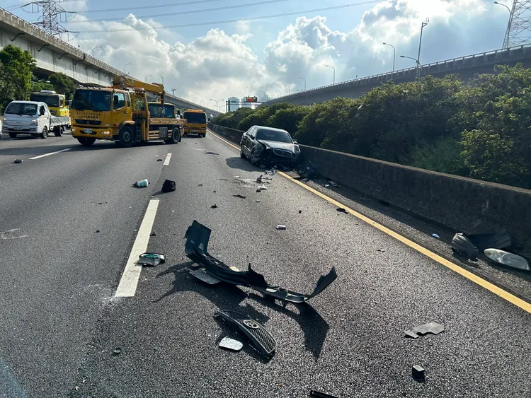 車禍現場。國道警方提供