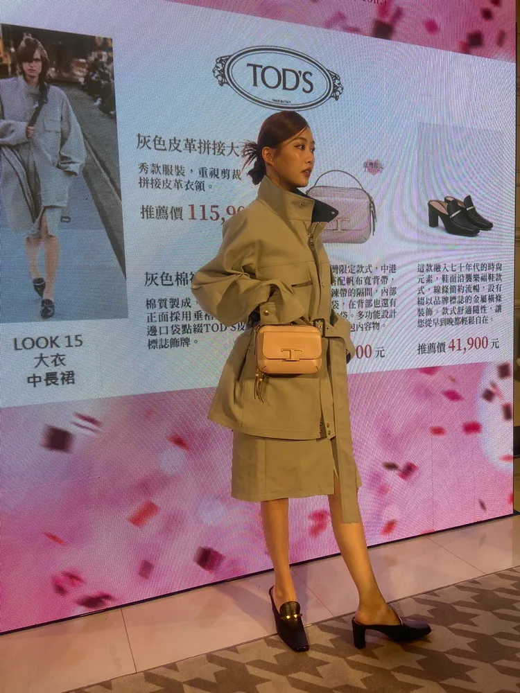 宋蘋恩手持TOD'S Timeless相機包。陳揚盛攝