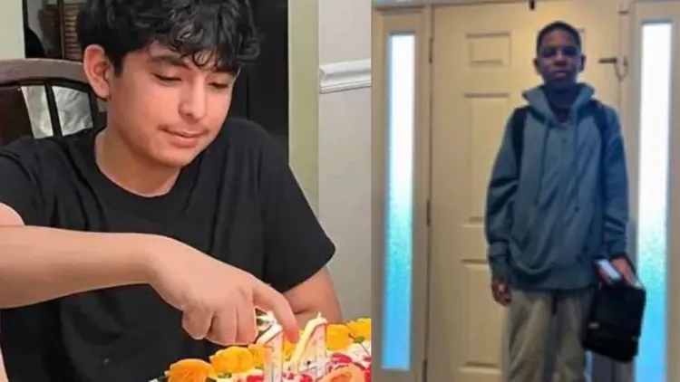 2名14歲學生死者為安古洛（左）和梅森。翻攝自《紐約郵報》