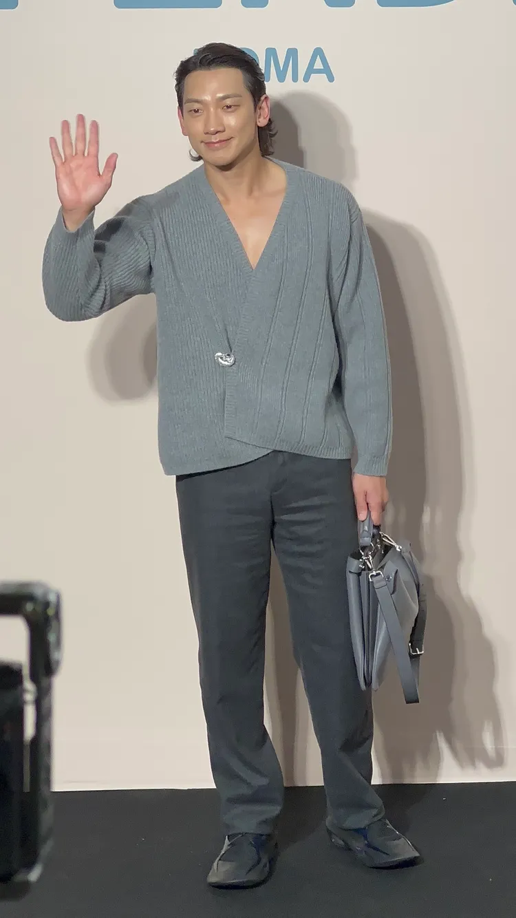 韓國巨星Rain（鄭智薰）睽違7年再度訪台，炸裂出席FENDI新店開幕派對。特勤中心攝