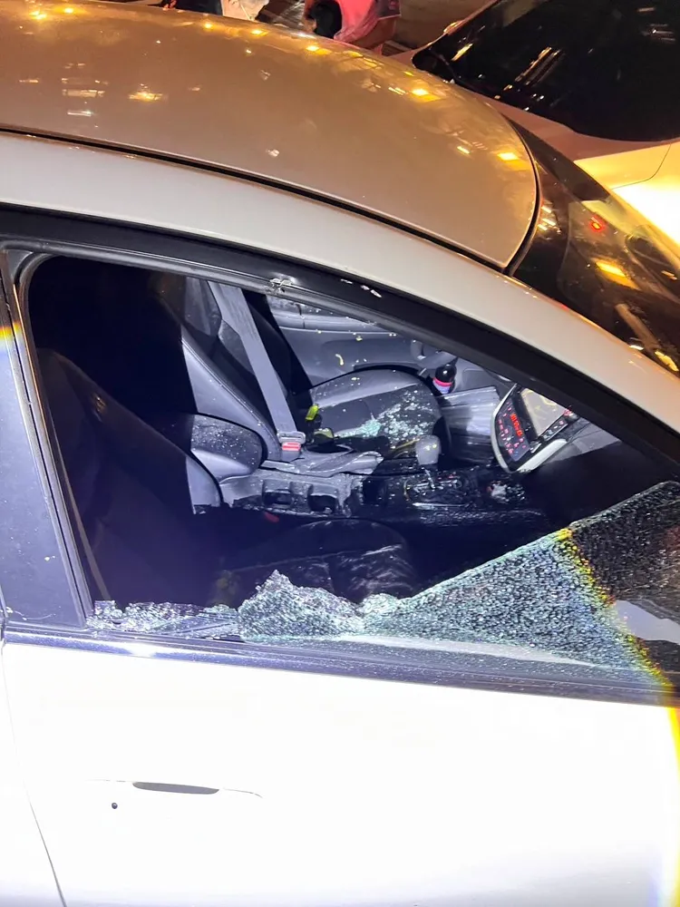 專案小組破窗。警方提供