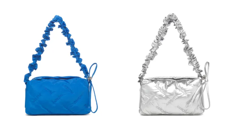 CARLYN Ginna拉皺背帶方包，各3980元。品牌提供