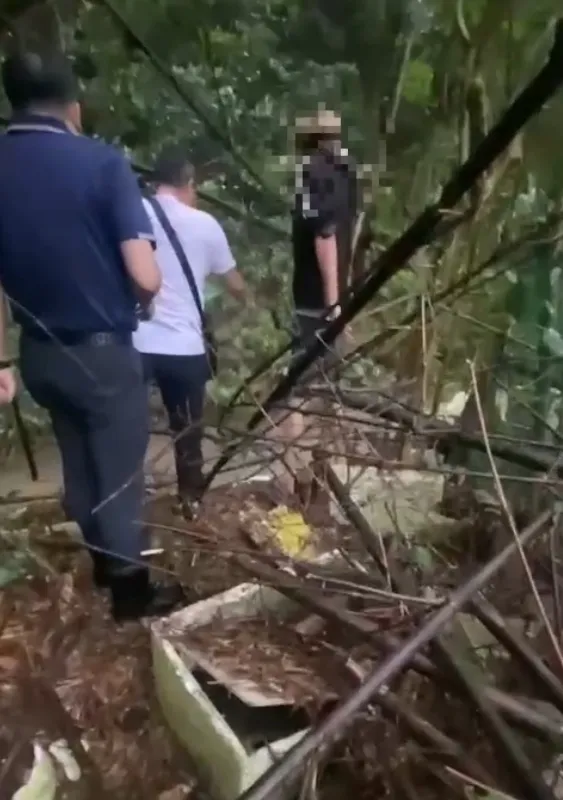 警方在基隆一處山區尋獲男童遺骸。翻攝照片