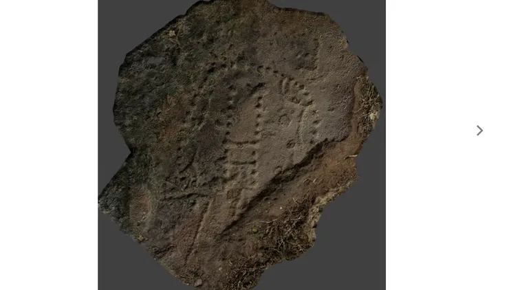 在阿塞拜疆發現的「獵犬與豺狼」遊戲盤。翻攝自《歐洲考古學雜誌》