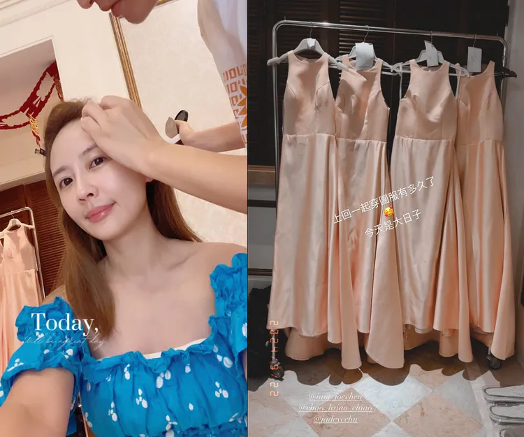 賴薇如今天為好姊妹當伴娘。翻攝賴薇如IG