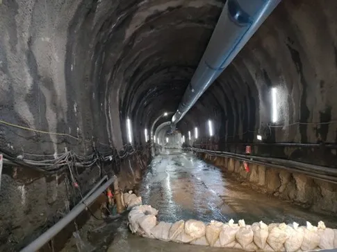 石門水庫至新竹聯通管隧道施工防汛措施。北區分署提供