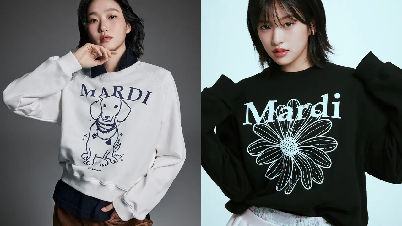 金高銀（左）、安兪真（右）為Mardi Mercredi代言人。品牌提供