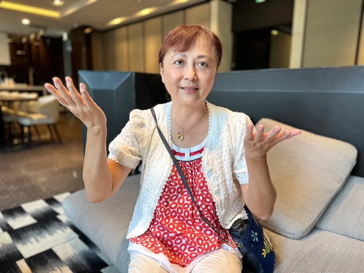 「晴空樹」朱姓主委訴說住戶們噪音困擾，也替幫忙解決問題的環保局抱屈，希望高公局能夠盡速完成改善工程。曾佳俊攝