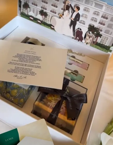 新人送給親友的迎賓禮。翻攝賴薇如IG