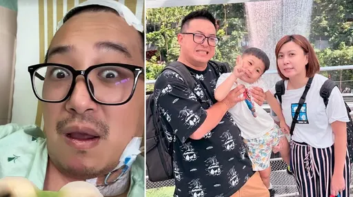 網紅「默森夫妻」安森被車撞20天後首露面!頭頂紗布傷勢有進步