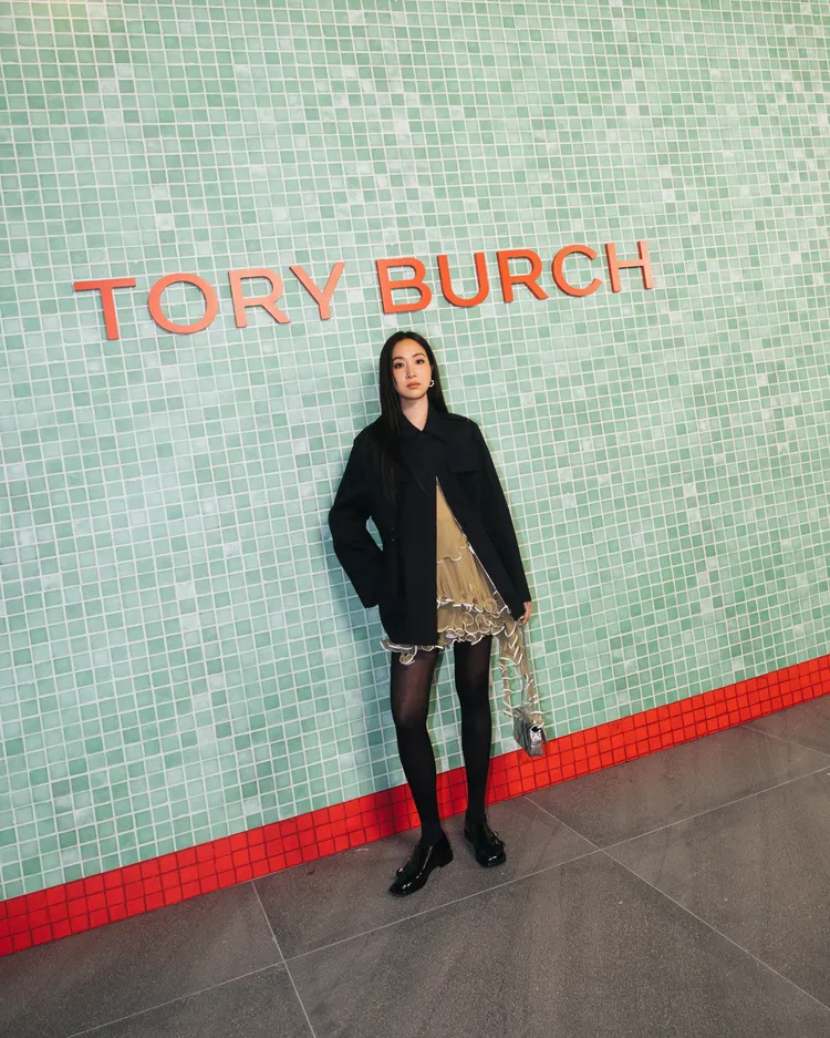 楊祐寧老婆Melinda也現身TORY BURCH大秀。品牌提供