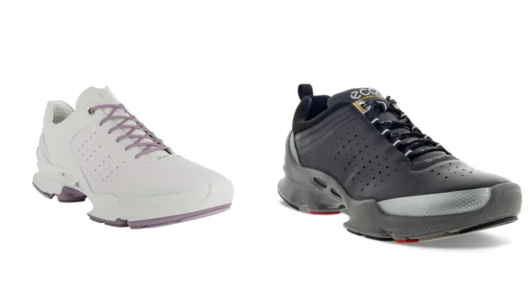 「BIOM C 健步C」女款運動鞋（左）1萬1580元、男款運動鞋（右）1萬1880元。品牌提供