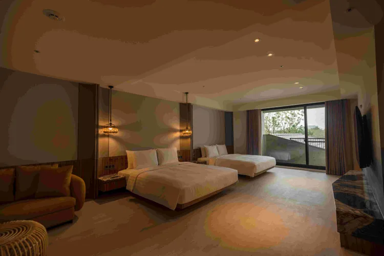 「綉溪安平」融合清水模風格的室內風格。業者提供