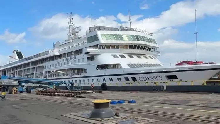 環球郵輪「Villa Vie Odyssey」。翻攝自《紐約郵報》