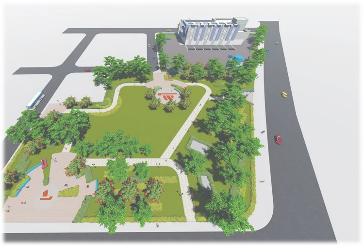 塔三抽水站完工後，前池上方公園可提供周邊民眾休憩(示意圖)。水利局提供