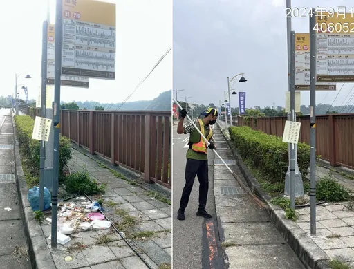 日作家發文「公車站有垃圾」 中市府火速清除!加碼裝2台監視器