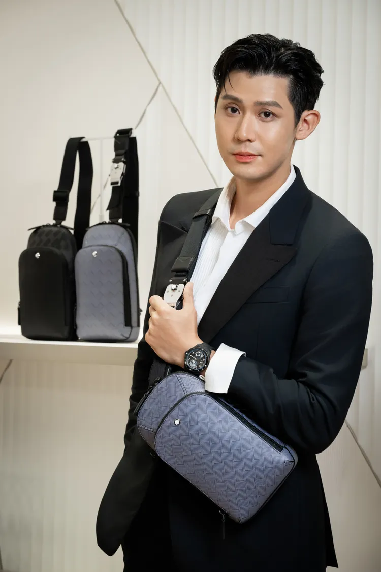 李玉璽今日出席萬寶龍板橋大遠百專賣店改裝開幕活動。品牌提供