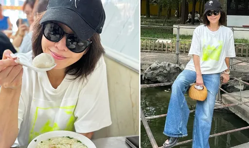 劉嘉玲回家鄉嘗小吃行頭278萬!可吃手上餛飩8萬6800碗