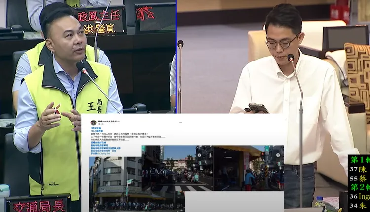 南市交通局長王銘德說明，巨業已被ibus集團併購，已是不同集團經營。取自議會直播