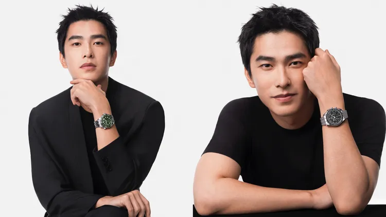 曾敬驊成為OMEGA品牌好友，他在形象照中演繹海馬潛水300米系列和超霸系列專業登月錶。品牌提供
