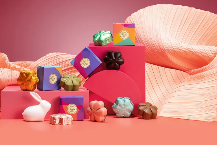 Venchi推出４款中秋限定花型巧克力。品牌提供