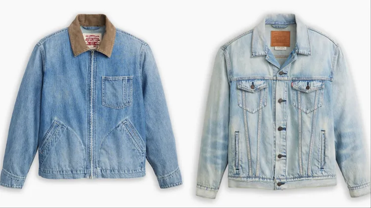 Levi's丹寧拉鍊夾克外套（左）4590元、淺色水洗寬鬆丹寧夾克外套（右）4390元。品牌提供