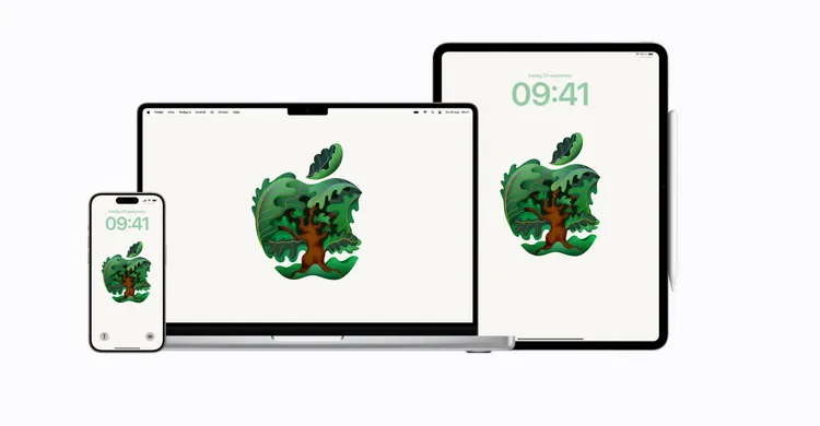 蘋果瑞典官網分享新店開幕iPhone、iPad 和 Mac桌布。翻攝蘋果官網