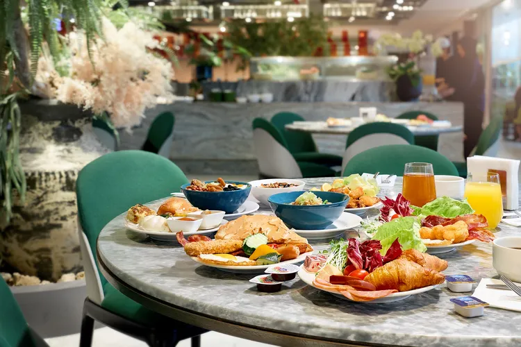 板橋凱撒大飯店早餐。業者提供