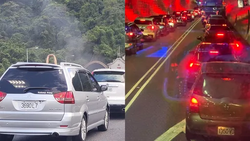 雪隧火燒車!雙向封閉中 苦主哀號:動彈不得