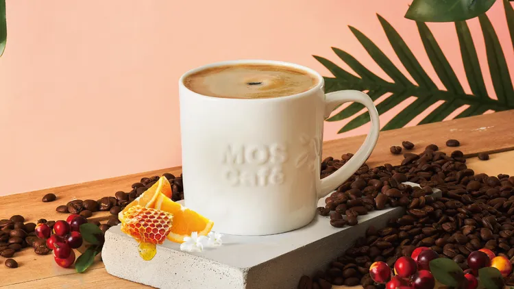 單品美式咖啡「耶加雪菲」帶有花香、柑橘香及蜂蜜味。摩斯漢堡提供