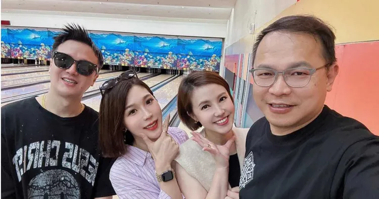 李正皓（左）與馬郁雯（左2）傳出緋聞，兩人沒有對此正面回應。翻攝自李正皓臉書