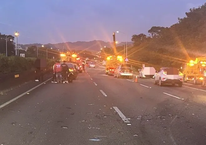 車禍現場。國道警方提供