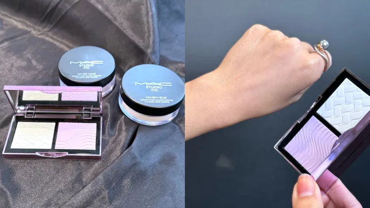 M.A.C口袋雙色濾鏡蜜粉餅擁有絕佳的吸附油脂效果。張家玲攝