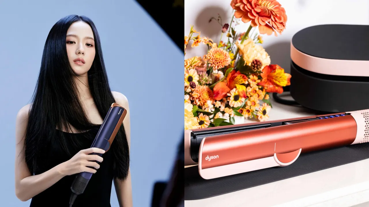 Jisoo也愛用的Airstrait二合一吹風直髮器和Supersonic Nural吹風機推出限定珊瑚莓新色。左圖翻攝dysonbeauty IG、右圖品牌提供