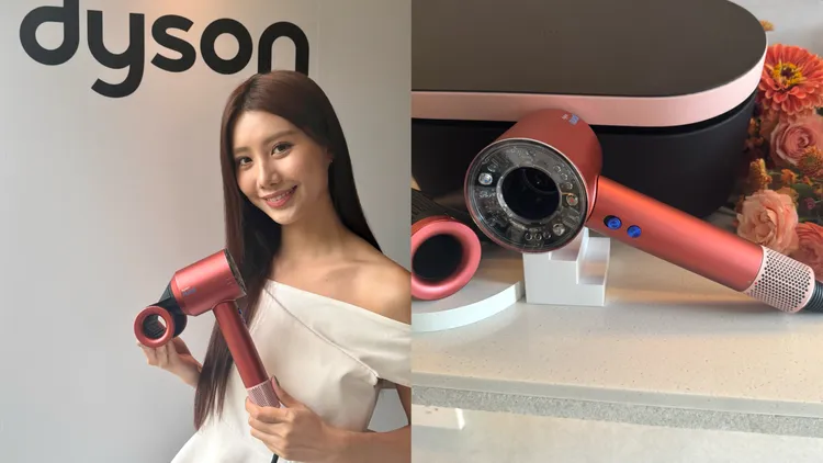 Dyson Supersonic Nural吹風機珊瑚莓新色，即日起已開賣，1萬4600元。張家玲攝