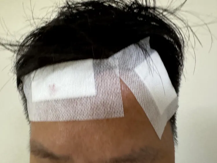 三民第一警分局受傷員警已返隊休養。翻攝畫面