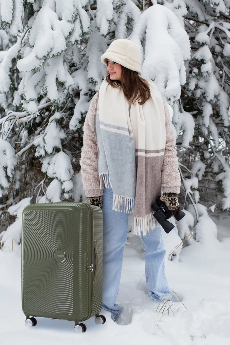 CURIO TRUNK 27吋旅行箱以2：8比例箱體呈現。品牌提供